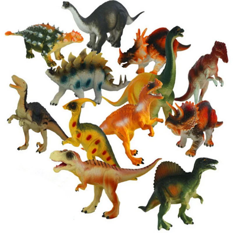 Случайные мягкие ПВХ фигурки коллекционные игрушки 12 видов Имитация Динозавра