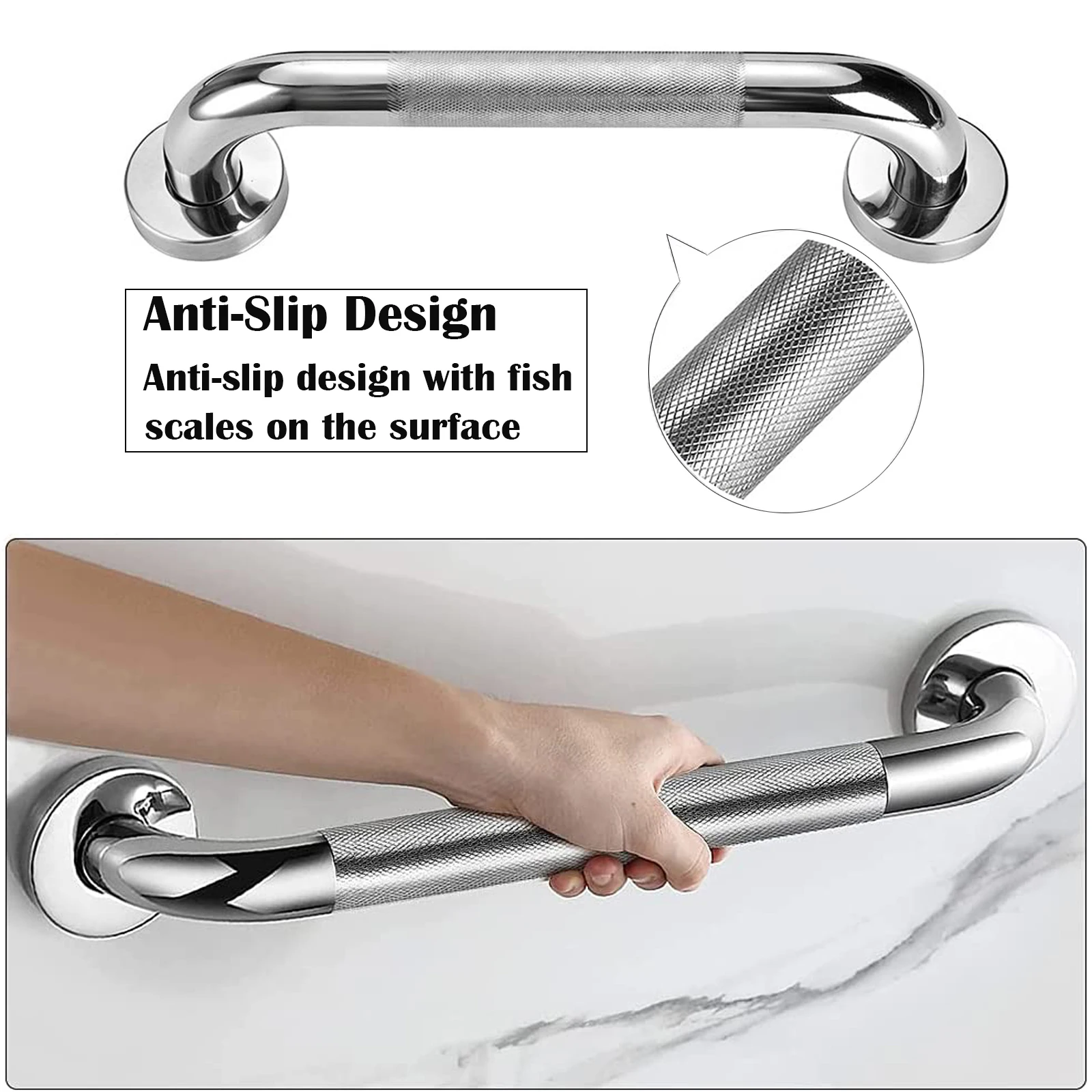 12 Inch/300Mm Bath Grab Bar with Anti-Slip Grip Sturdy Stainless Steel Shower Safety Handle for Bathtub Toilet Bathroo
12 Inch/300Mm Bath Grab Bar with Anti-Slip Grip Sturdy Stainless Steel Shower Safety Handle for Bathtub Toilet Bathroo