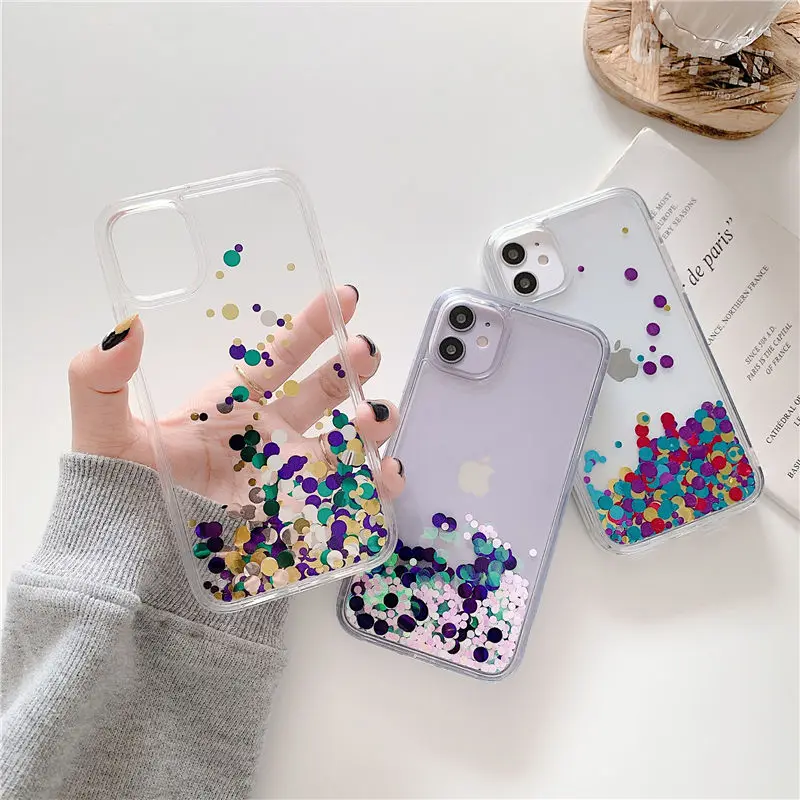 Transparent Sparkle Glitter Phone Case For iPhone 12 11 Pro Max 12Pro X XR XS Max 8 7Plus Hard TPU Protection Circle Bling Cover
Transparent Sparkle Glitter Phone Case For iPhone 12 11 Pro Max 12Pro X XR XS Max 8 7Plus Hard TPU Protection Circle Bling Cover