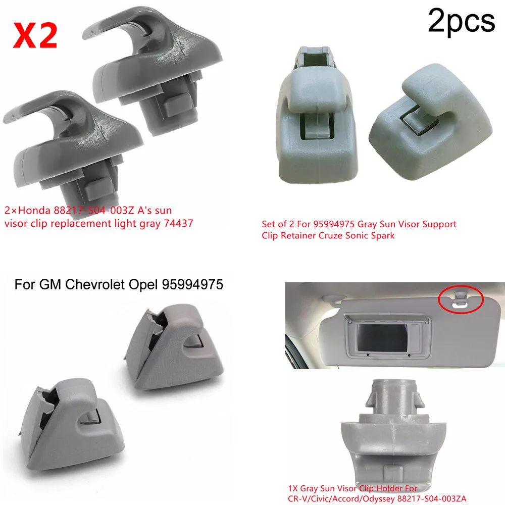 2PCS Sun Visor Clip Set Of 2 For 95994975 Gray Sun Visor Support Clip Retainer Cruze Sonic Spark Gray SUN VISOR SUPPORT CLIP
2PCS Sun Visor Clip Set Of 2 For 95994975 Gray Sun Visor Support Clip Retainer Cruze Sonic Spark Gray SUN VISOR SUPPORT CLIP