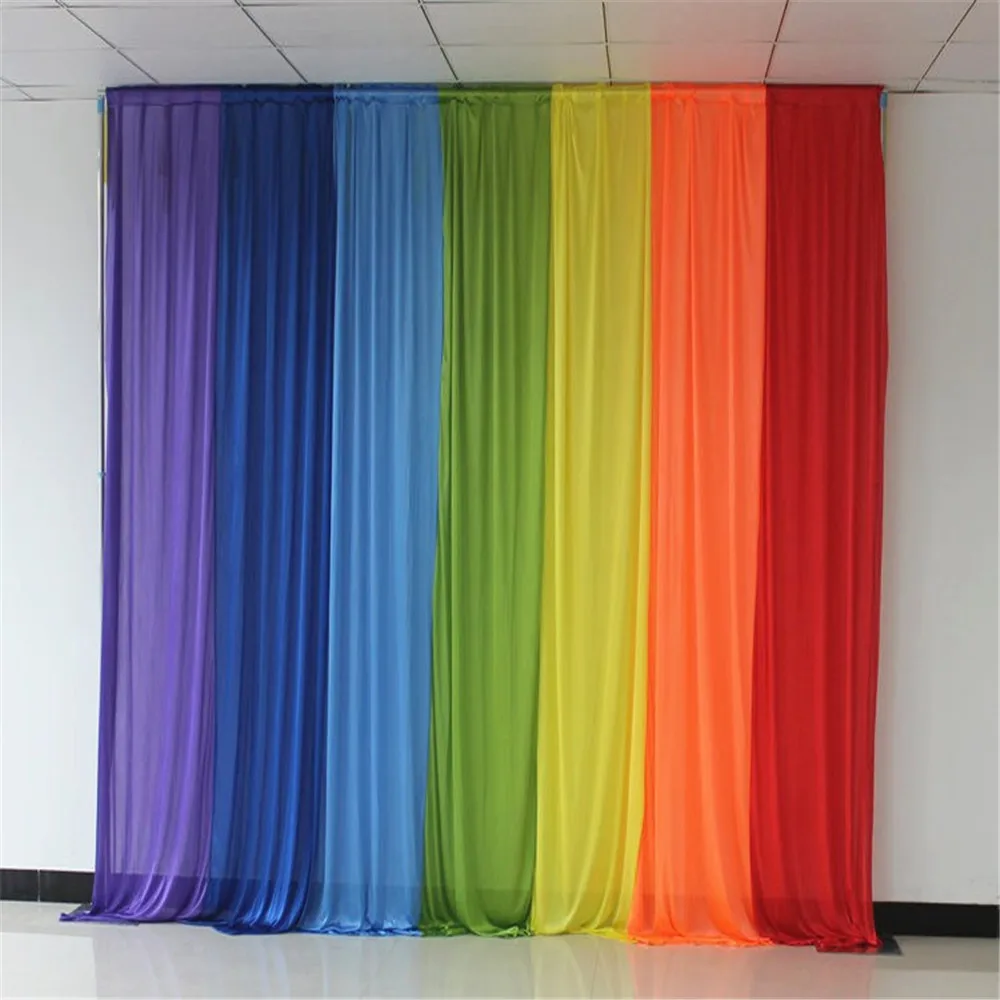3m*6m ice silk Wedding Backdrop with Rainbow Swags Backcloth Party Curtain Celebration Stage Curtain Performance Background wall
3m*6m ice silk Wedding Backdrop with Rainbow Swags Backcloth Party Curtain Celebration Stage Curtain Performance Background wall