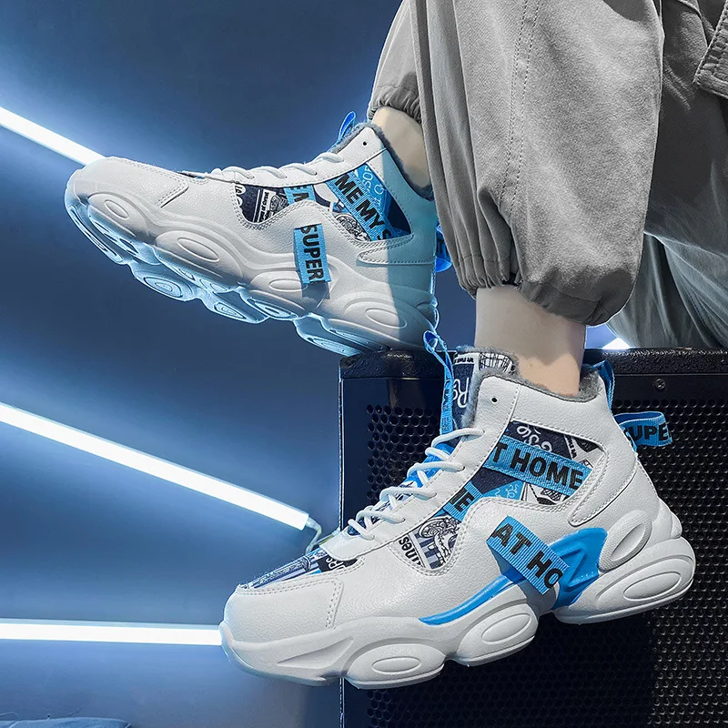 Shoes men's autumn and winter plus velvet warm high-top shoes Korean version of the student sports leisure youth daddy shoes
Shoes men's autumn and winter plus velvet warm high-top shoes Korean version of the student sports leisure youth daddy shoes