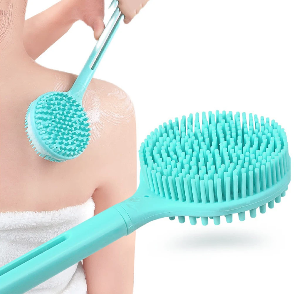 Double-sided Soft Silicone bath brushes Massage Scrub Gloves body brush for cellulite Multifunction Bathing tools 
Double-sided Soft Silicone bath brushes Massage Scrub Gloves body brush for cellulite Multifunction Bathing tools