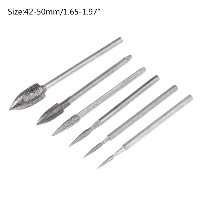 35ED 1-6MM Diamond Grinding Head 2.35/3mm Shank Grinding Needle Bits Burrs Metal Stone Conical Head Carving Tool
35ED 1-6MM Diamond Grinding Head 2.35/3mm Shank Grinding Needle Bits Burrs Metal Stone Conical Head Carving Tool
