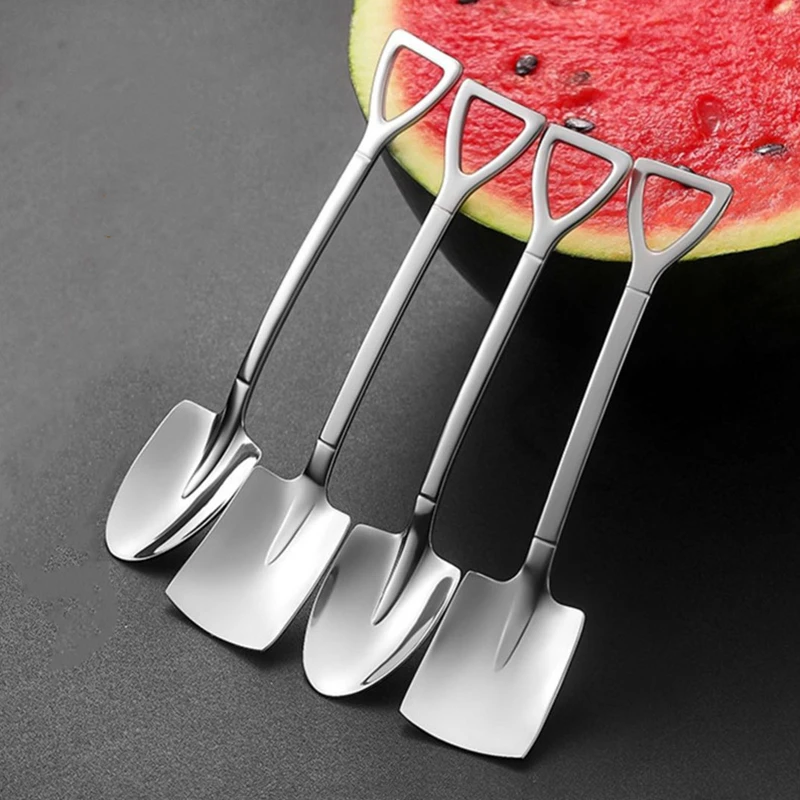 4Pcs Coffee Spoon Cutlery Set Stainless Steel Retro Iron Shovel Ice Cream Spoon Scoop Creative Spoon tea-spoon Tableware
4Pcs Coffee Spoon Cutlery Set Stainless Steel Retro Iron Shovel Ice Cream Spoon Scoop Creative Spoon tea-spoon Tableware