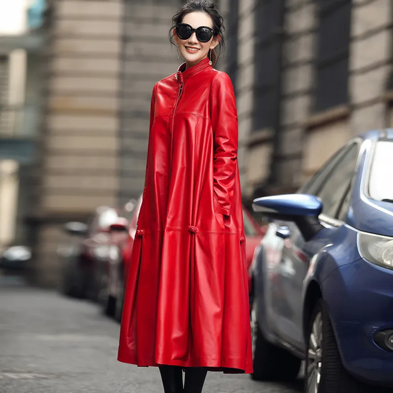 Geniune Leather Jackets Women Sheepskin Leather Trench Coat Warm Thick Down Cotton Jaqueta Feminina AR17A17002 MF375 
Geniune Leather Jackets Women Sheepskin Leather Trench Coat Warm Thick Down Cotton Jaqueta Feminina AR17A17002 MF375