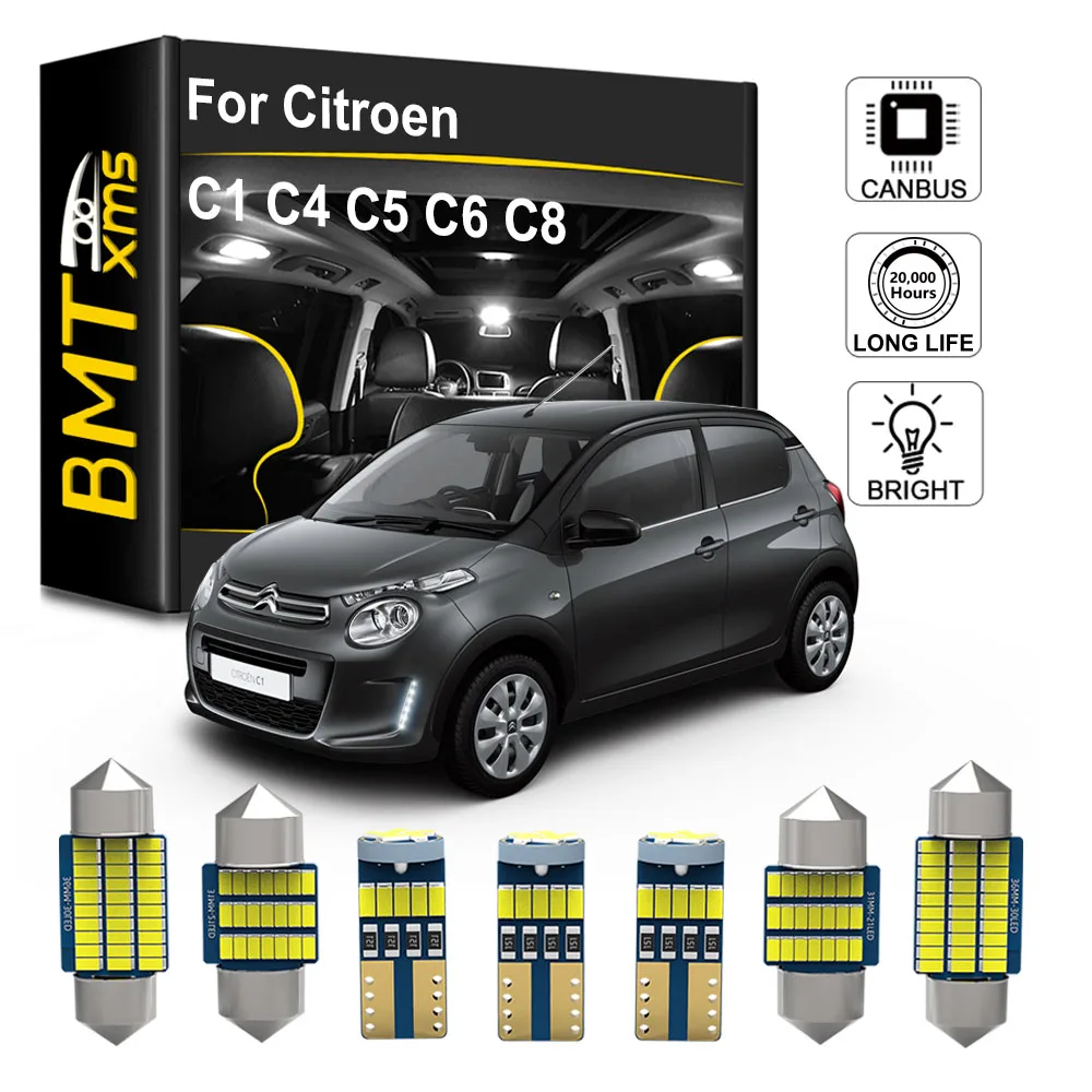 BMT xms Canbus Bulbs LED Interior Map Dome Trunk Light Kit For Citroen C1 C4 Cactus I II C5 Aircross C6 C8 Auto Lamp Accessories
BMT xms Canbus Bulbs LED Interior Map Dome Trunk Light Kit For Citroen C1 C4 Cactus I II C5 Aircross C6 C8 Auto Lamp Accessories