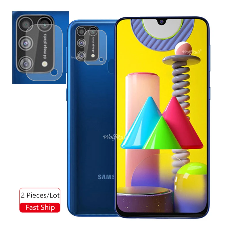 2 шт. закаленное стекло для камеры Samsung Galaxy M31 мягкая защитная пленка объектива |