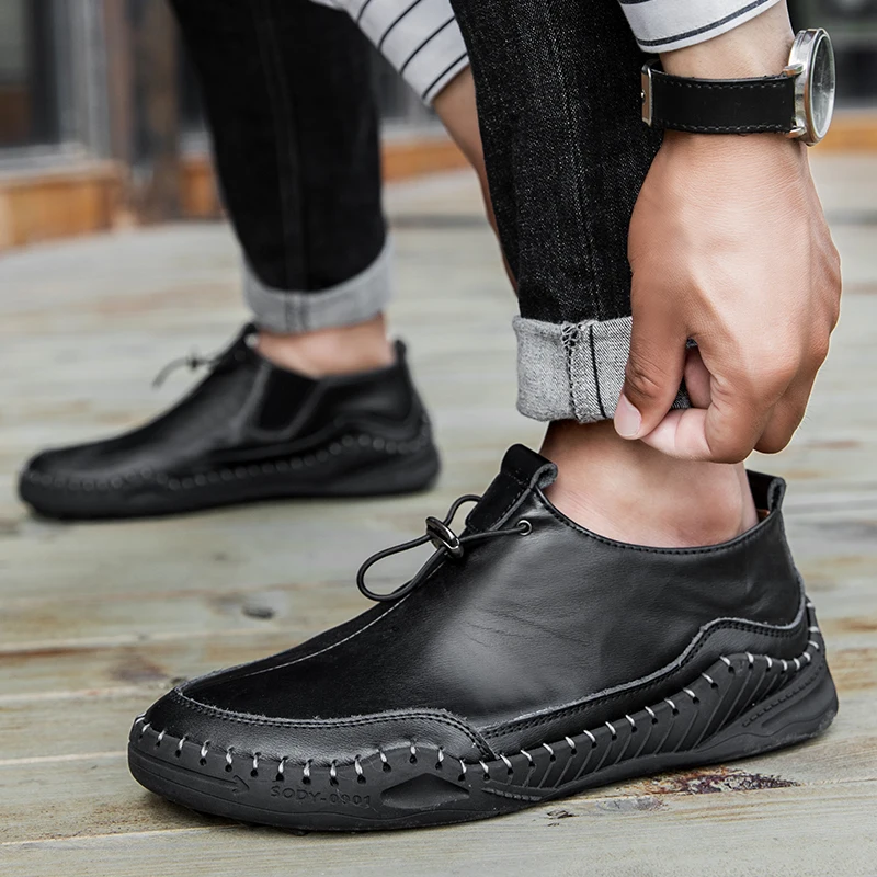 New Men's Shoes Handmade Leather Men's Casual Shoes Comfortable Breathable Men's Moccasins Outdoor Non-slip Men's Flat Shoes
New Men's Shoes Handmade Leather Men's Casual Shoes Comfortable Breathable Men's Moccasins Outdoor Non-slip Men's Flat Shoes