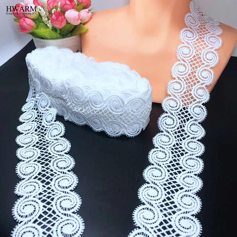 10yard High Quality white african lace fabric DIY 5.5cm wedding dress accessories bar code double side water soluble lace fabric
10yard High Quality white african lace fabric DIY 5.5cm wedding dress accessories bar code double side water soluble lace fabric