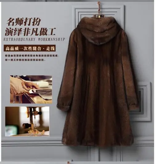 Manteau femme hiver пальто из искусственного меха Женская длинная норковая куртка с