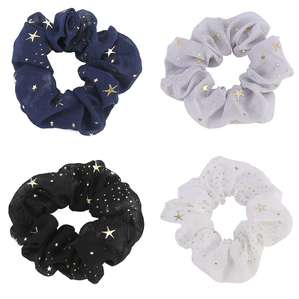 New Star Print Chiffon Large Intestine Ring Hair Rope Headdress Girls Sweet Wild Elastic Hair Ties Rope Ponytail Holder
New Star Print Chiffon Large Intestine Ring Hair Rope Headdress Girls Sweet Wild Elastic Hair Ties Rope Ponytail Holder