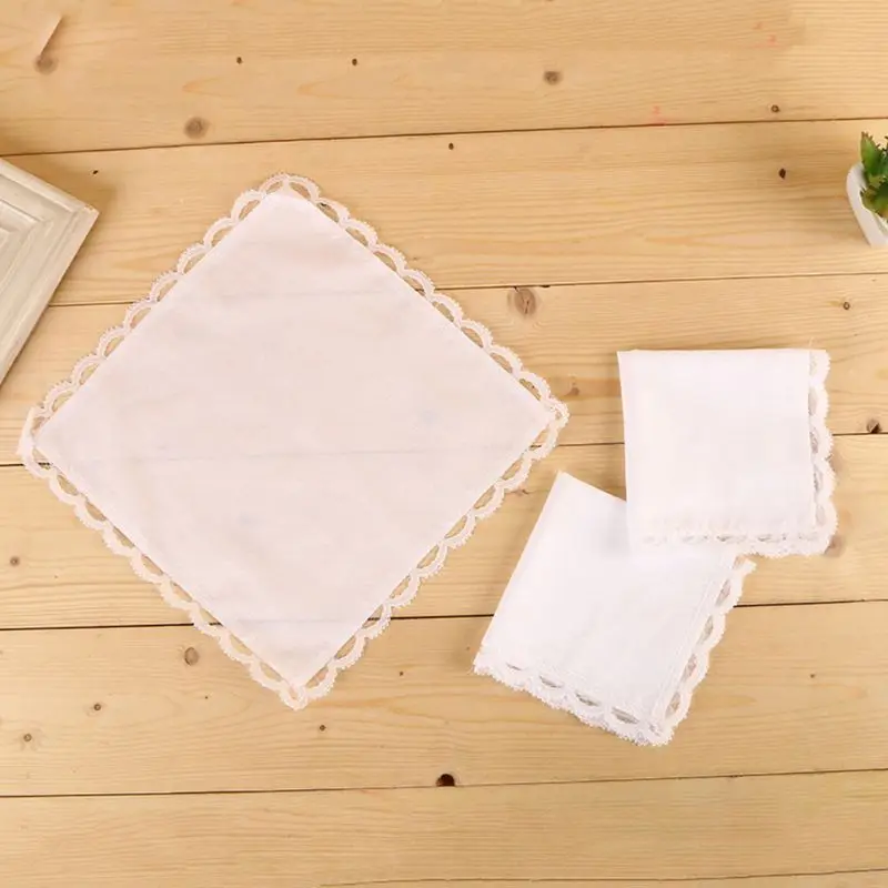 25x25cm Ladies Plain White Floral Lace Trim Cotton Handkerchiefs Bridal Wedding Square Napkin Gift DIY Print Draw Pocket Hankies
25x25cm Ladies Plain White Floral Lace Trim Cotton Handkerchiefs Bridal Wedding Square Napkin Gift DIY Print Draw Pocket Hankies