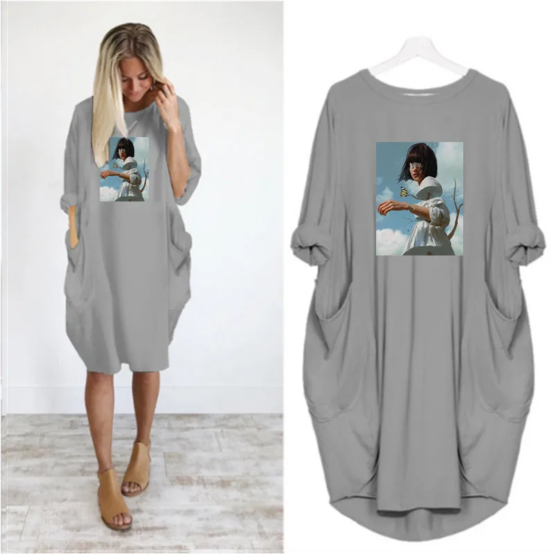 2020 Women Dress Vogue Girl Print Autumn Long Sleeve O Neck Pocket Plus Size Casual Streetwear Vestidos Robe Femme Ropa Mujer
2020 Women Dress Vogue Girl Print Autumn Long Sleeve O Neck Pocket Plus Size Casual Streetwear Vestidos Robe Femme Ropa Mujer