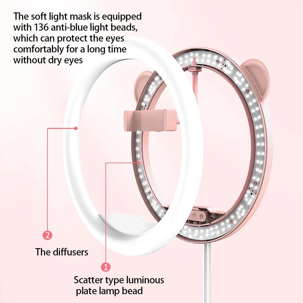 Folding LED Ring Light Mobile Phone Stand LED Tricolor Retractable Height For Makeup Online Teaching Live Stream Bar Lamp Stand
Folding LED Ring Light Mobile Phone Stand LED Tricolor Retractable Height For Makeup Online Teaching Live Stream Bar Lamp Stand