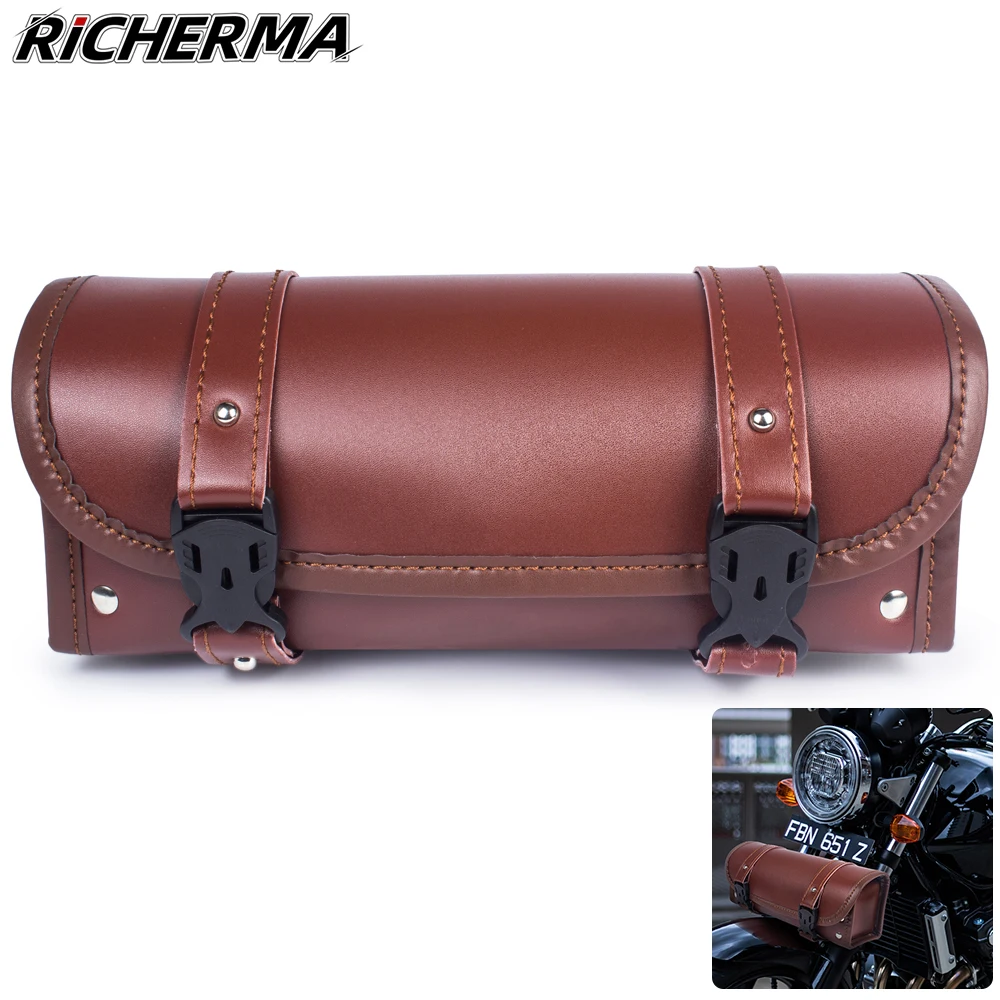 Motorcycle Tool Bag Universal PU Leather Motorcycle Fork Bag Saddlebags Handlebar Bag Storage Tool Bag for Motorbike Sportster
Motorcycle Tool Bag Universal PU Leather Motorcycle Fork Bag Saddlebags Handlebar Bag Storage Tool Bag for Motorbike Sportster