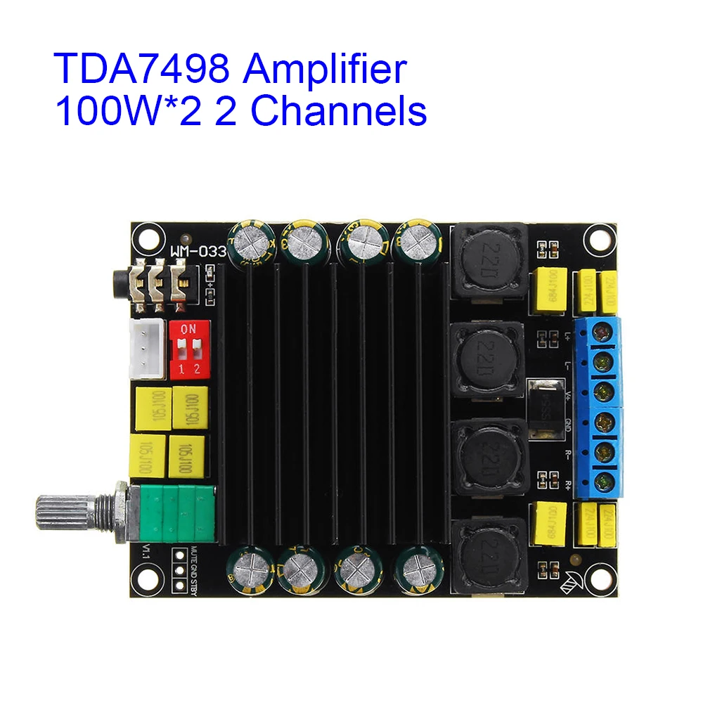 TDA7498 плата цифрового усилителя мощности 100 Вт + двухканальный стерео аудио