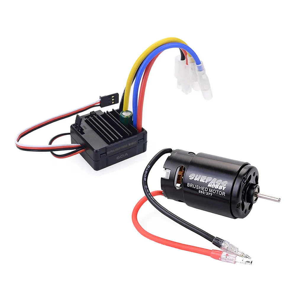Горячая Распродажа WP-1060 60A Водонепроницаемый почищенный ESC 550 12T 21 27T 35T мотор для 1/10