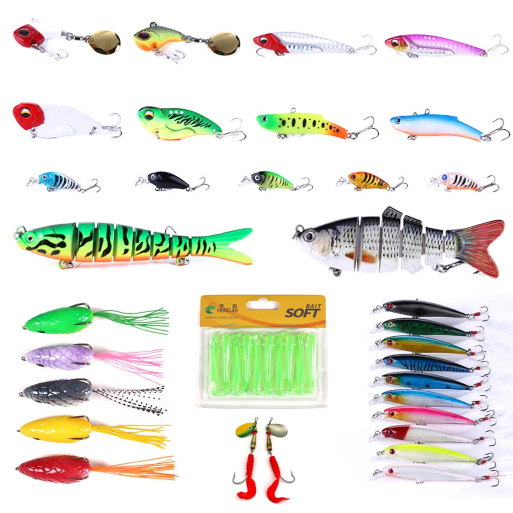 52 шт., мягкая жесткая рыболовная приманка для соленой воды, наборы, Crankbait Popper Metal Jig Box
52 шт., мягкая жесткая рыболовная приманка для соленой воды, наборы, Crankbait Popper Metal Jig Box