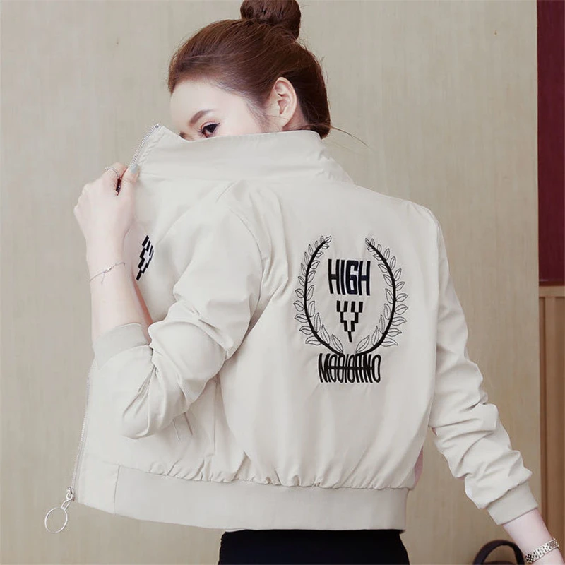 New Casual Letter Printed Short Jacket Spring Fall Baseball Clothes Korean Sport Overcoat Coat Women Zip Turn Out Collar Outwear
New Casual Letter Printed Short Jacket Spring Fall Baseball Clothes Korean Sport Overcoat Coat Women Zip Turn Out Collar Outwear