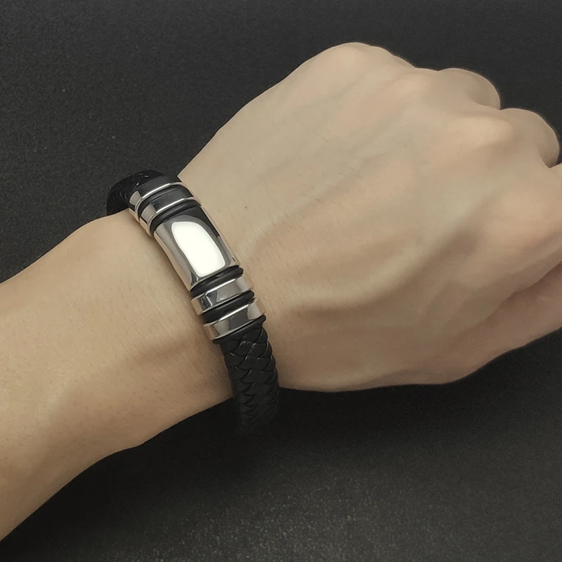 MOZO Dropshipping 2021 Men Bracelets Braided Rope Chain Stainless Steel Trendy Bangles Genuine Leather Women Jewelry 172
MOZO Dropshipping 2021 Men Bracelets Braided Rope Chain Stainless Steel Trendy Bangles Genuine Leather Women Jewelry 172