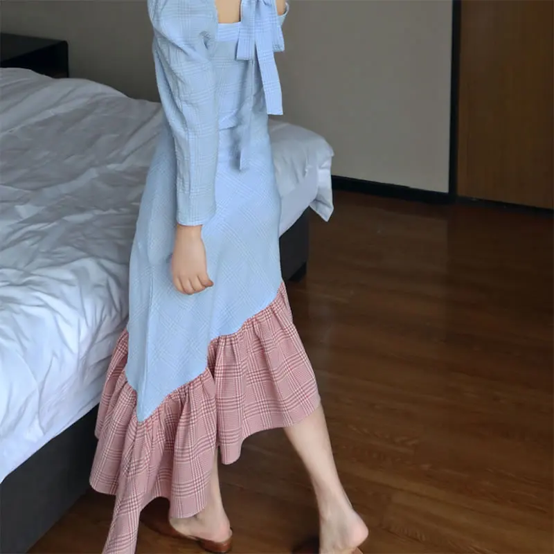 XITAO Irregular Dress Pleated Small Fresh Casual Full Sleeve Patchwork Drawstring Elegant 2021 Spring Autumn Dress Top ZLL5415
XITAO Irregular Dress Pleated Small Fresh Casual Full Sleeve Patchwork Drawstring Elegant 2021 Spring Autumn Dress Top ZLL5415