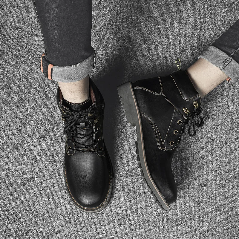 Zapatos Hombre Invierno Handmade Boots Hightop Shoes Winter Men High Sneakers Thick Sole Home Tactical Military
Zapatos Hombre Invierno Handmade Boots Hightop Shoes Winter Men High Sneakers Thick Sole Home Tactical Military