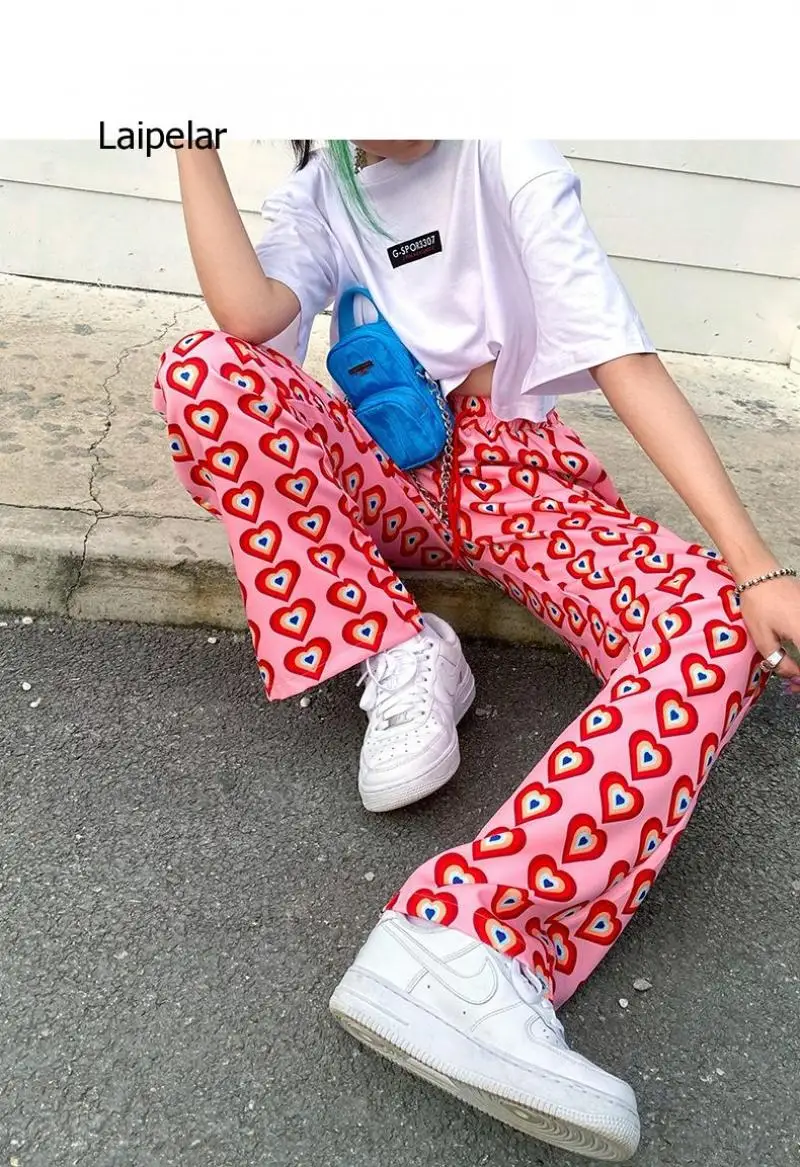 2021 Popular Heart Print High Waist Drawcord Loose Drop Wide Leg Women's Thin Pants
2021 Popular Heart Print High Waist Drawcord Loose Drop Wide Leg Women's Thin Pants