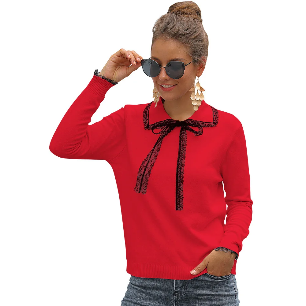 Knitted Sweater Women Winter Basic Tops Sweaters Solid Slim Jumpers Fashion Bow Tie Lace Up Elasticity Elegant Ladies Pullovers
Knitted Sweater Women Winter Basic Tops Sweaters Solid Slim Jumpers Fashion Bow Tie Lace Up Elasticity Elegant Ladies Pullovers