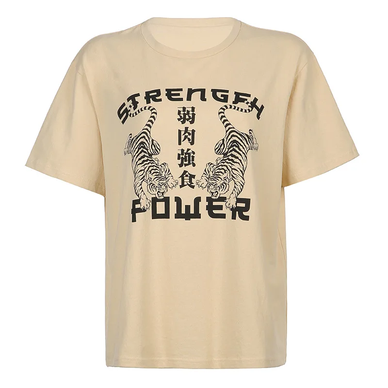 2021 New Printed T-shirt Basic Personality Printing Loose Round Neck Short-sleeved T-shirt Female Pullover T-shirt
2021 New Printed T-shirt Basic Personality Printing Loose Round Neck Short-sleeved T-shirt Female Pullover T-shirt