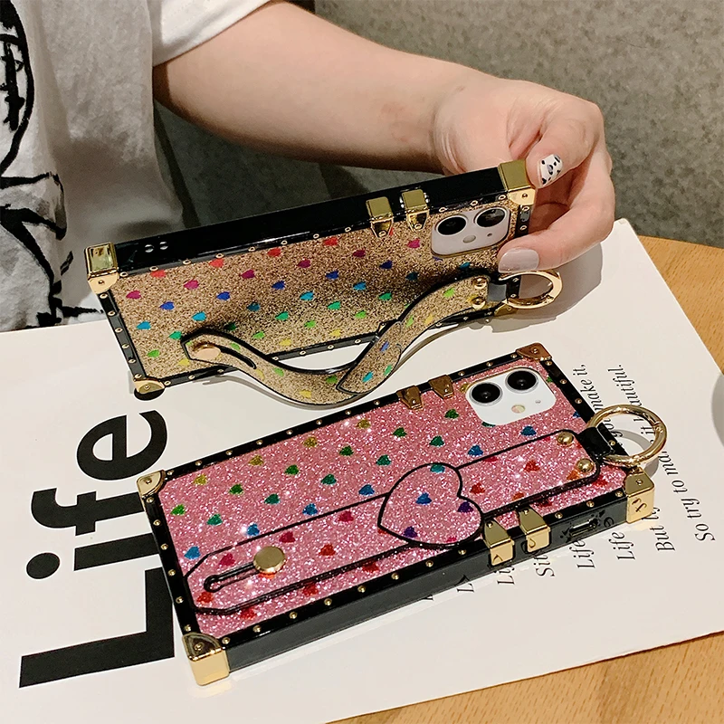 Glitter Wristband Holder Phone Case For iPhone 12 Mini 11 Pro XS Max X XR 8 7 6Plus SE 2020 Love Heart Wrist Band Soft Tpu Cases
Glitter Wristband Holder Phone Case For iPhone 12 Mini 11 Pro XS Max X XR 8 7 6Plus SE 2020 Love Heart Wrist Band Soft Tpu Cases