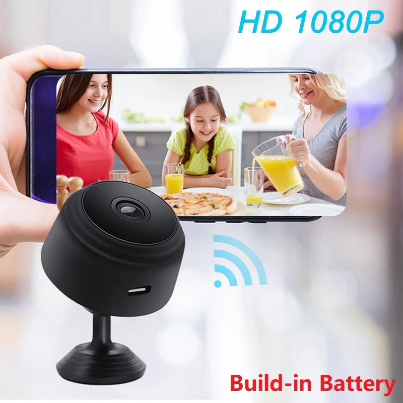 Фото HD 1080P Мини WIFI IP камера беспроводная домашняя Безопасность Dvr ночное видение