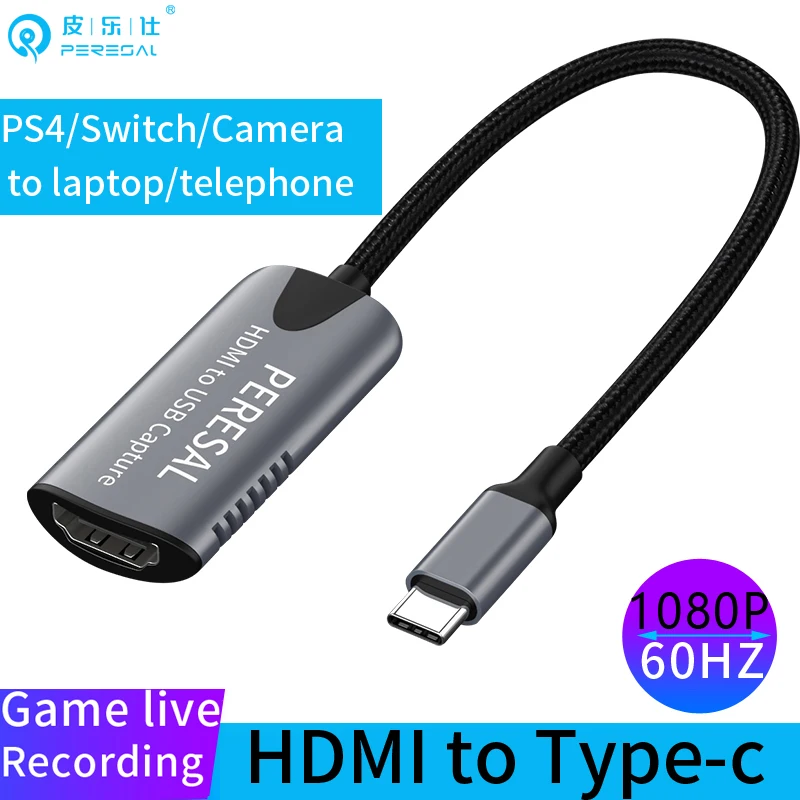 PERESAL hdmi TYPE C карта захвата для Canon/Nikon компьютера подключается к мобильный