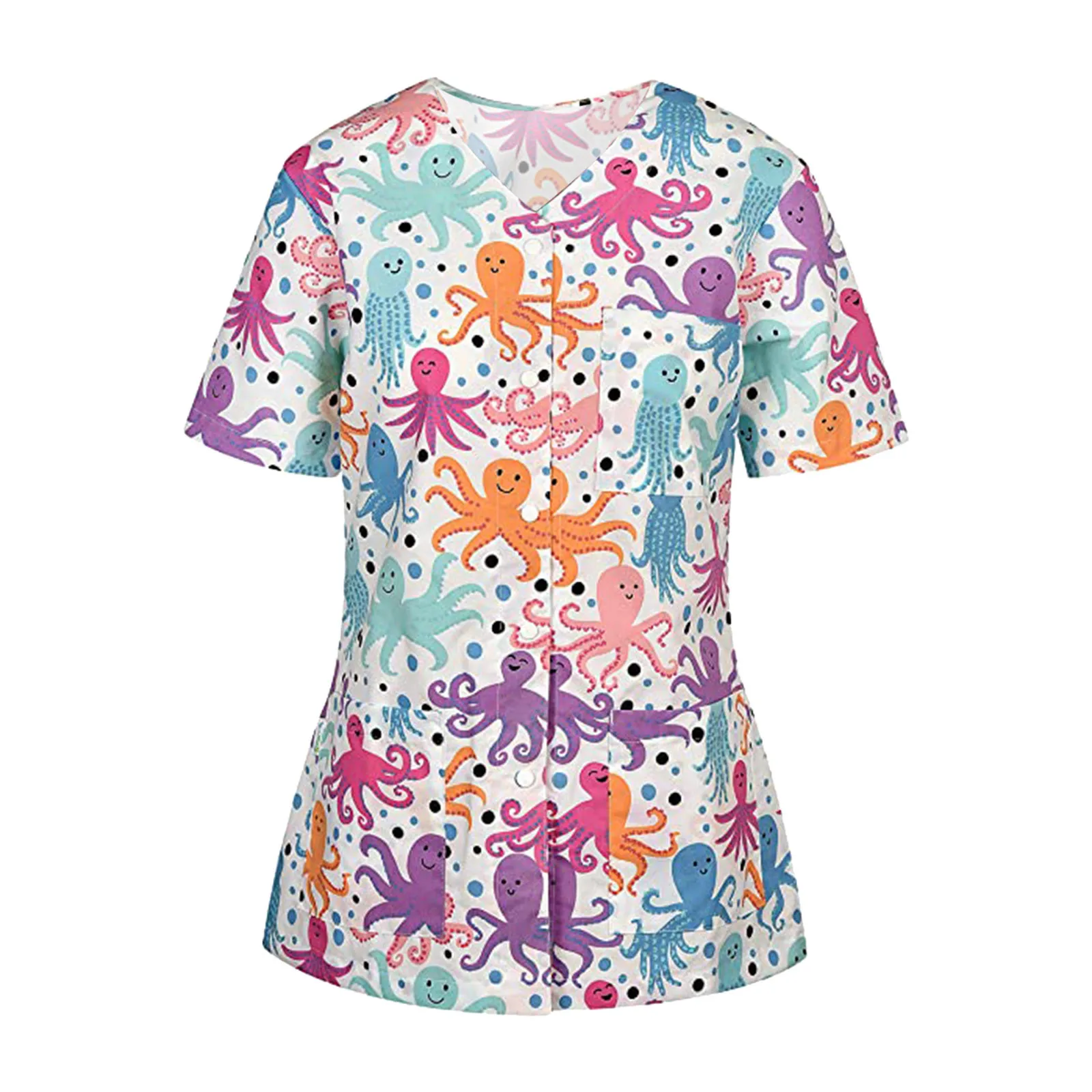 Women Short Sleeve Vneck Tops work Uniform Cartoon Print Tshirt Beauty salon pet shop clinic nurse uniform медицинская одежда f5
Women Short Sleeve Vneck Tops work Uniform Cartoon Print Tshirt Beauty salon pet shop clinic nurse uniform медицинская одежда f5