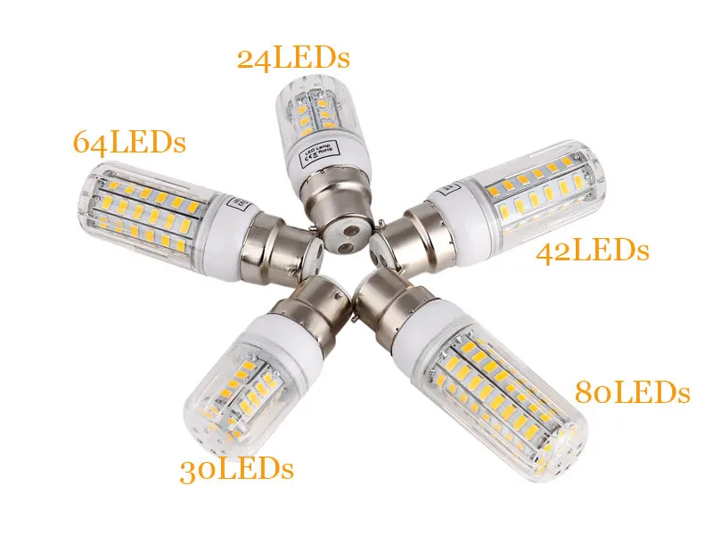 SMD 5730 энергосберегающие лампы B22 штык светодиодный кукурузы LightLampada ампулы