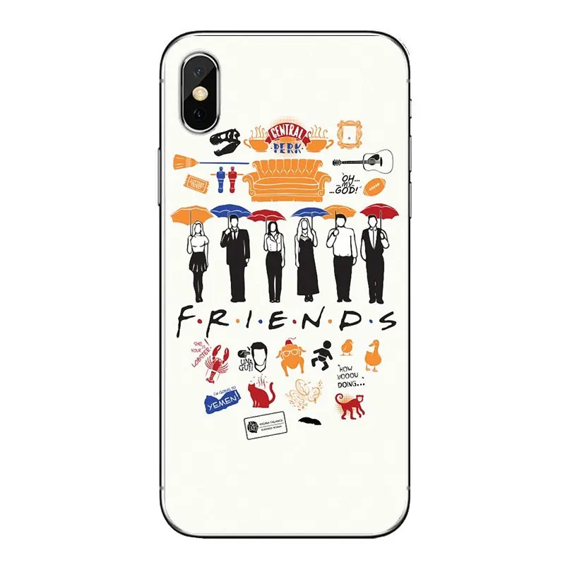 Мягкие прозрачные чехлы для iPod Touch Apple iPhone 4 4s 5 5S SE 5C 6 6S 7 8 X XR XS Plus MAX FRIENDS tv SERIES FUNNY |