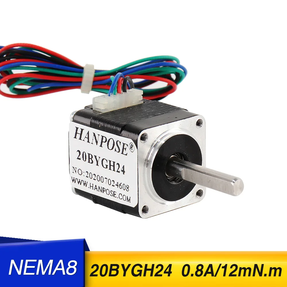 Шаговый двигатель Nema 8, 24 мм, 1,8 А, градусов, 20 bygh24, 10 шт. 
Шаговый двигатель Nema 8, 24 мм, 1,8 А, градусов, 20 bygh24, 10 шт.