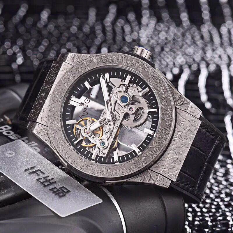 Luxury Brand New Men Rose Gold Brown Black Leather Automatic Mechanical Sapphire Glass Back Skeleton Watches Special Waterproof
Luxury Brand New Men Rose Gold Brown Black Leather Automatic Mechanical Sapphire Glass Back Skeleton Watches Special Waterproof