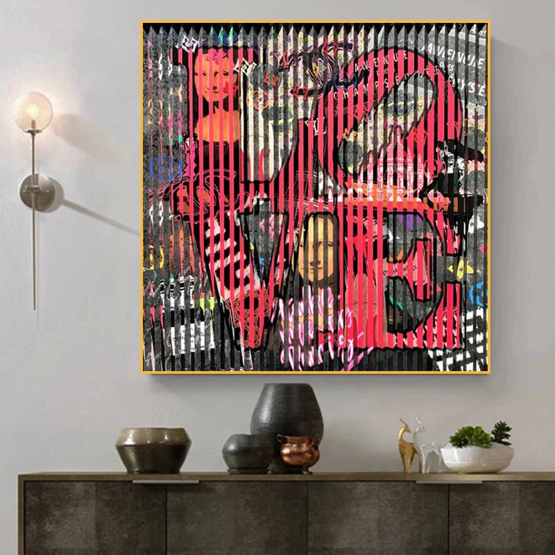 Canvas Painting Abstrait Rue Graffiti Art Lettre Amour Toile Peinture Affiches Et Impressions Mur Art Photos Pour Salon Cuadros
Canvas Painting Abstrait Rue Graffiti Art Lettre Amour Toile Peinture Affiches Et Impressions Mur Art Photos Pour Salon Cuadros