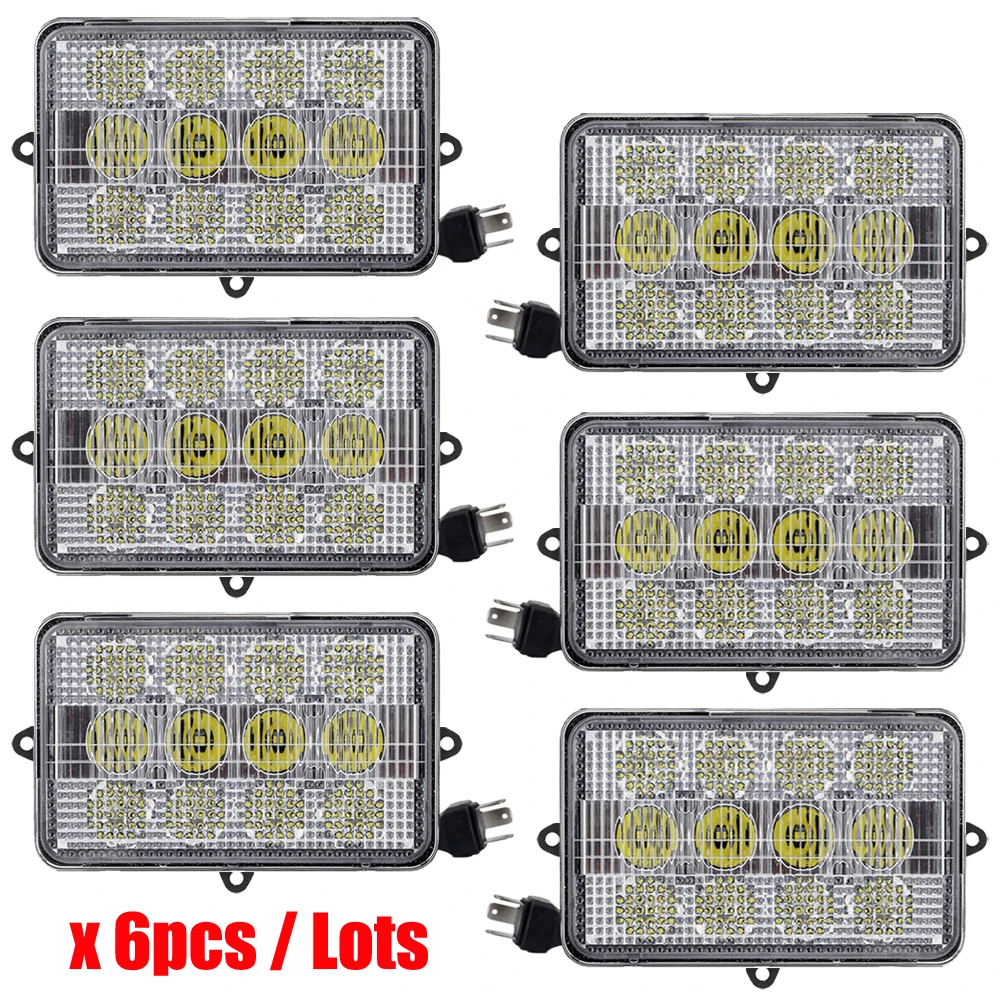 

LED Upper Cab Light 6x4 LED Headlight Kit With H4 Plug For John Deere Combine 9450,9550,9650,9400,9500,9600,9560,9660+ x6pcs