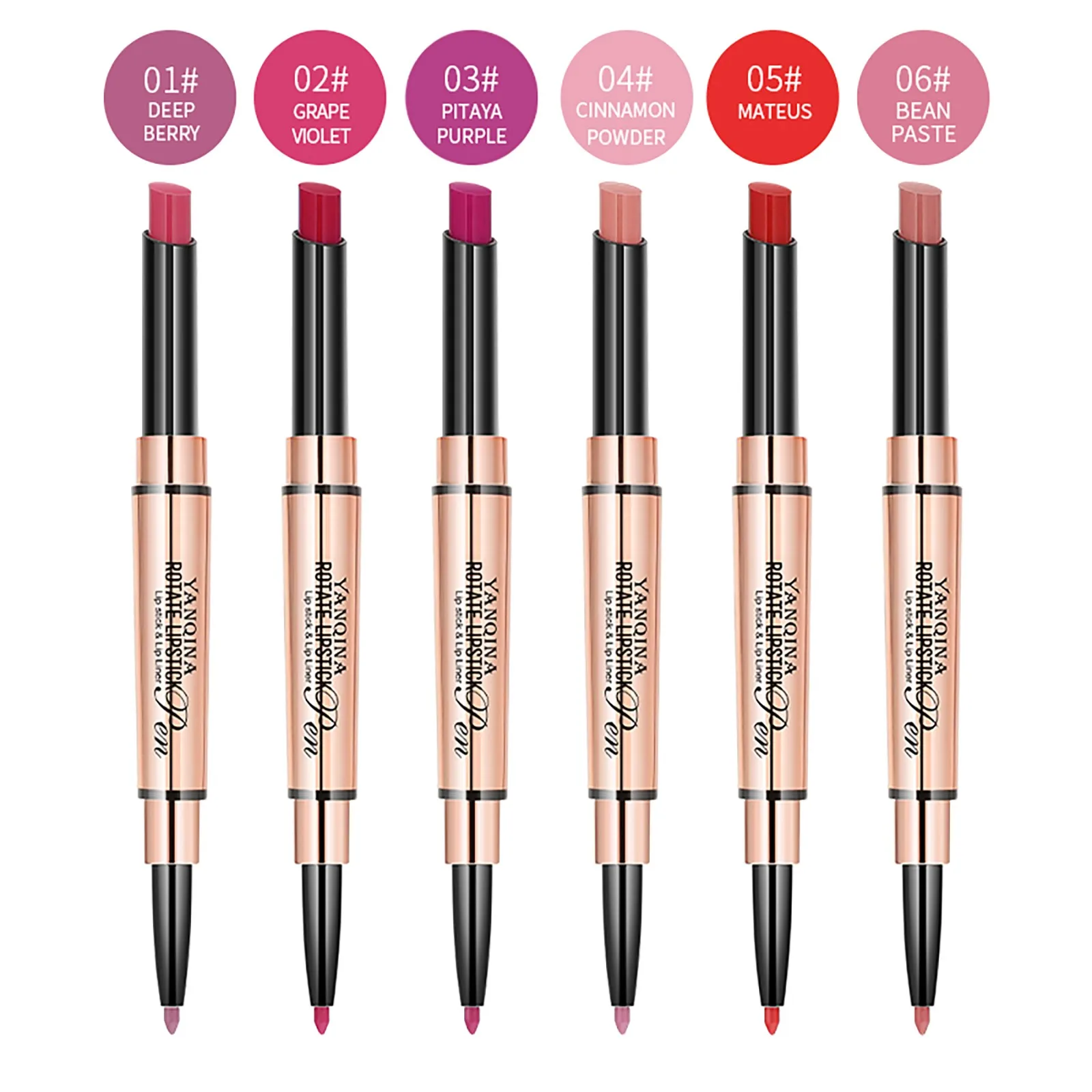 Waterproof Matte Lipstick Pencil Lip Liner Small Gold Tube Lipstick Lip Liner Pen Are Not Easy To Fade Makeup Cosmetics #2
Waterproof Matte Lipstick Pencil Lip Liner Small Gold Tube Lipstick Lip Liner Pen Are Not Easy To Fade Makeup Cosmetics #2