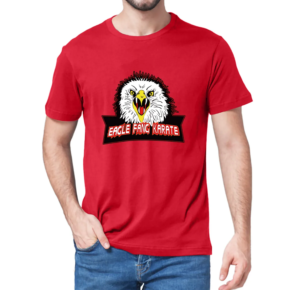 Unisex 100% Cotton Eagle Fang Karate Cobra Kai Movie Inspired Funny Summer Men's T-Shirt 80s Retro Women Soft Tee Gift Tshirt
Unisex 100% Cotton Eagle Fang Karate Cobra Kai Movie Inspired Funny Summer Men's T-Shirt 80s Retro Women Soft Tee Gift Tshirt
