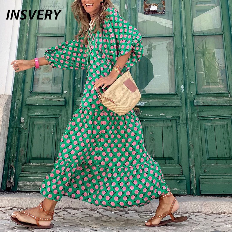 Женское длинное платье с винтажным принтом, Элегантное Вечерние ничное платье с V-образным вырезом, повседневное свободное платье для отпус...
Женское длинное платье с винтажным принтом, Элегантное Вечерние ничное платье с V-образным вырезом, повседневное свободное платье для отпус...