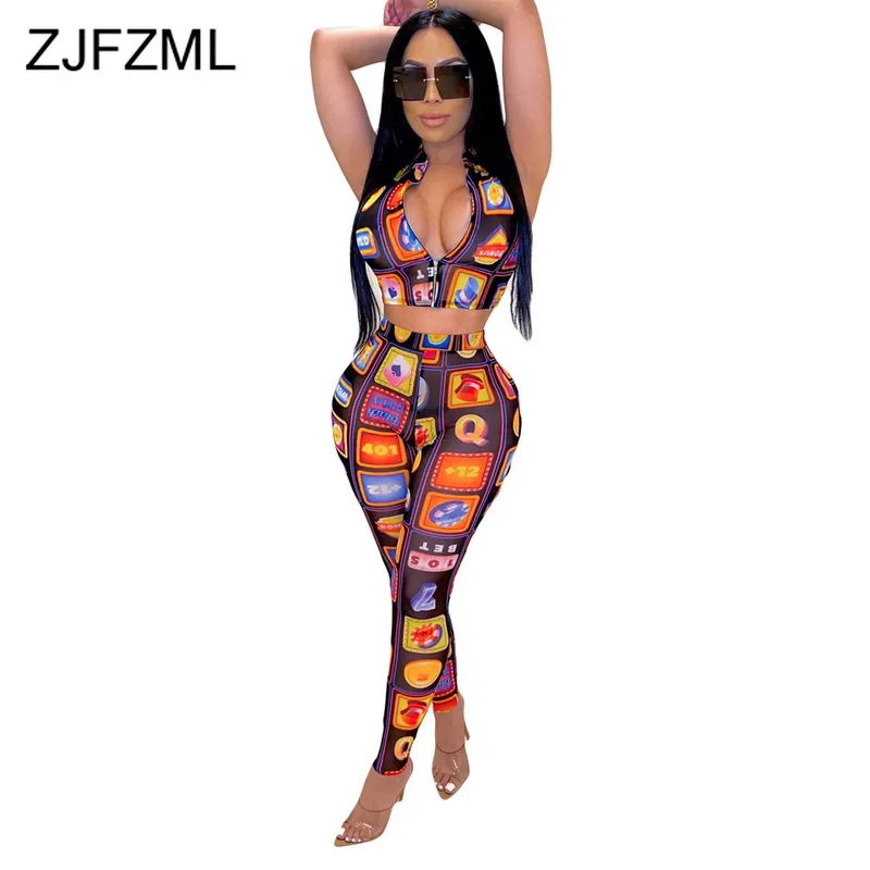 Letter Print Sexy Two Piece Set Tracksuit For Women Deep V Neck Sleeveless Crop Top And Pencil Pant Sweatsuit Casual Club Outfit
Letter Print Sexy Two Piece Set Tracksuit For Women Deep V Neck Sleeveless Crop Top And Pencil Pant Sweatsuit Casual Club Outfit
