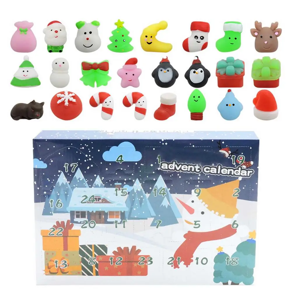 24PCS Cute Christmas Countdown Calendar Decompression Toys Squeeze Toy Hand Tear Calendar Box Great Gift For Children Kid
24PCS Cute Christmas Countdown Calendar Decompression Toys Squeeze Toy Hand Tear Calendar Box Great Gift For Children Kid