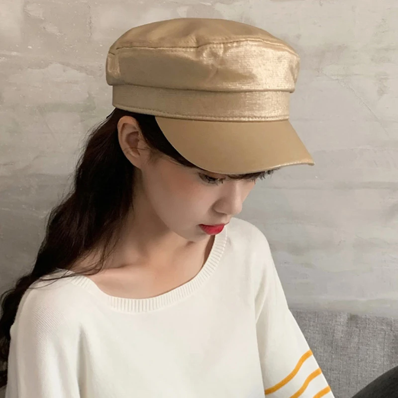 HT3227 New Women Newsboy Cap Vintage Artist Painter Beret Hat Ladies Flat Top Army Military Cap Female Retro Captain Sailor Cap
HT3227 New Women Newsboy Cap Vintage Artist Painter Beret Hat Ladies Flat Top Army Military Cap Female Retro Captain Sailor Cap