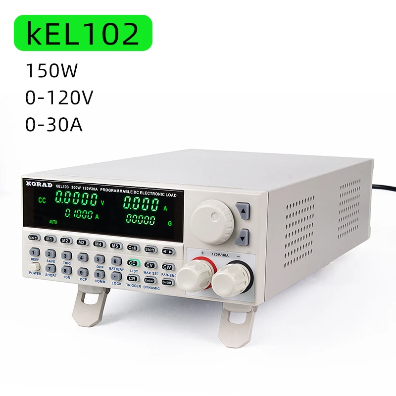 KORAD KEL102 150W 120V 30A DC Load Tester Bench Digital Programming DC Electronic Load Battery Tester
KORAD KEL102 150W 120V 30A DC Load Tester Bench Digital Programming DC Electronic Load Battery Tester