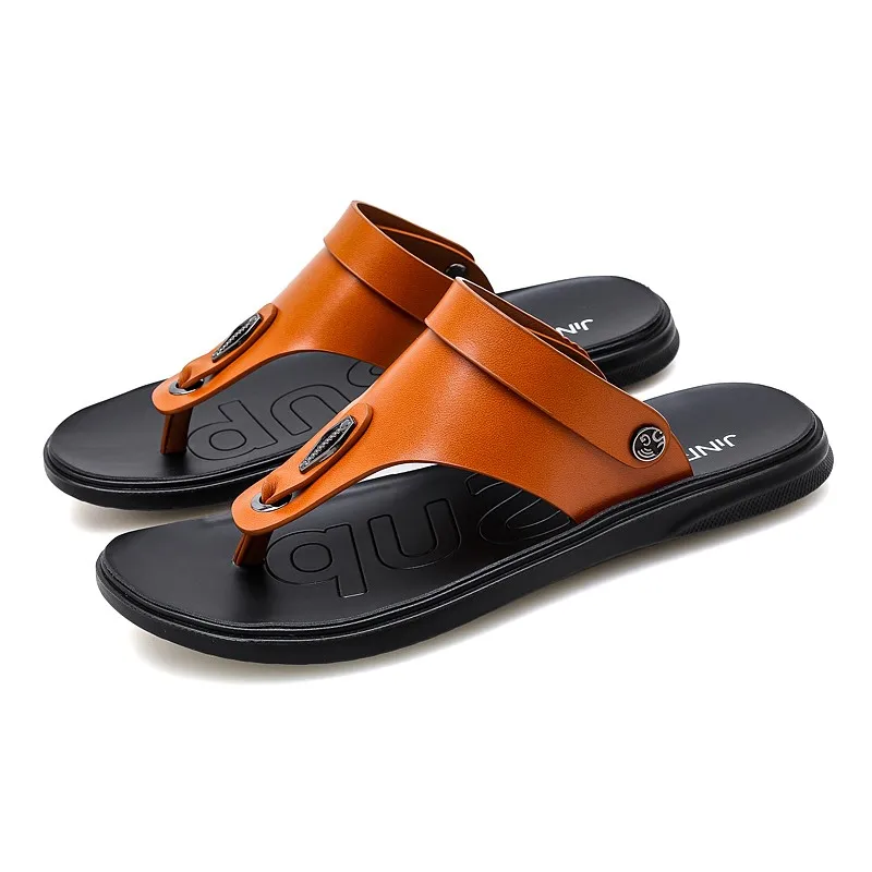 Fashion high-end summer microfiber leather handmade men's sandals slippers, casual flip-flops dual-use shoes
Fashion high-end summer microfiber leather handmade men's sandals slippers, casual flip-flops dual-use shoes
