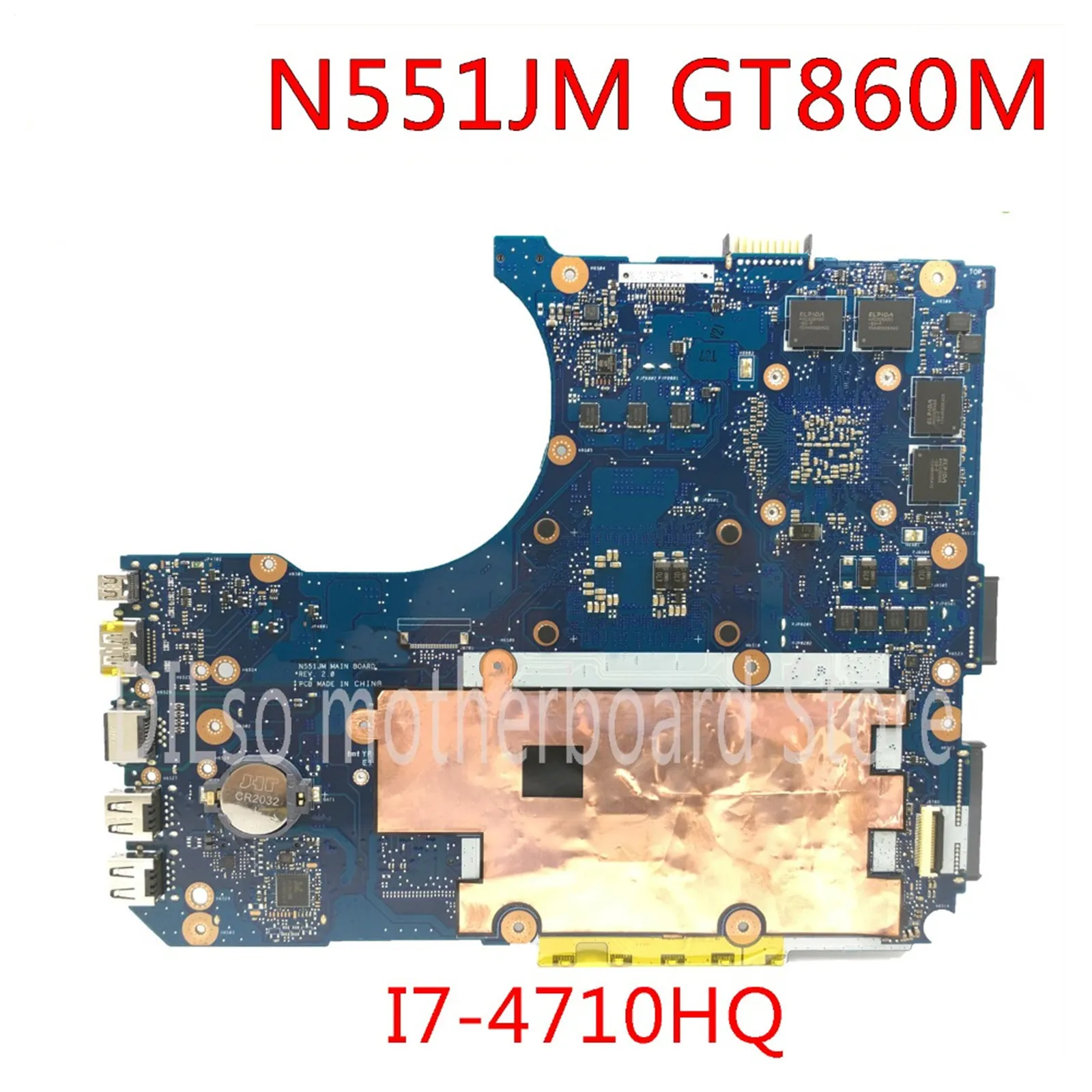 KEFU N551JM Motherboard For ASUS N551JM N551JK N551J Laptop Motherboard i7-4710HQ G551JM New Motherboard GTX860m-2GB Test
KEFU N551JM Motherboard For ASUS N551JM N551JK N551J Laptop Motherboard i7-4710HQ G551JM New Motherboard GTX860m-2GB Test