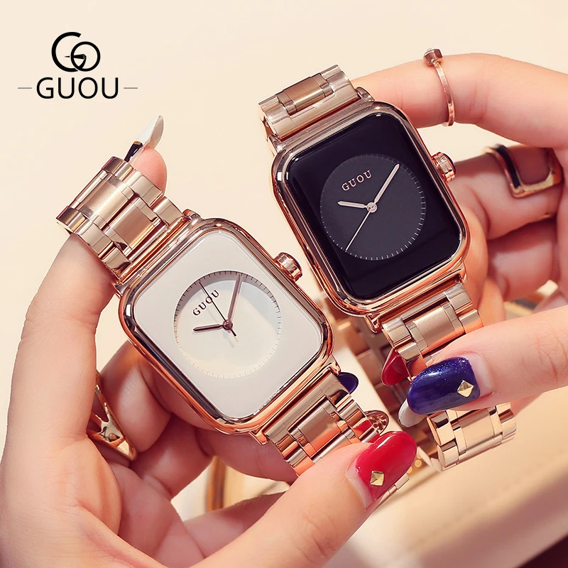 Women's Watch Square Candy Dial Watch Ladies Temperament Rose Gold Steel Band 2021 New
Women's Watch Square Candy Dial Watch Ladies Temperament Rose Gold Steel Band 2021 New